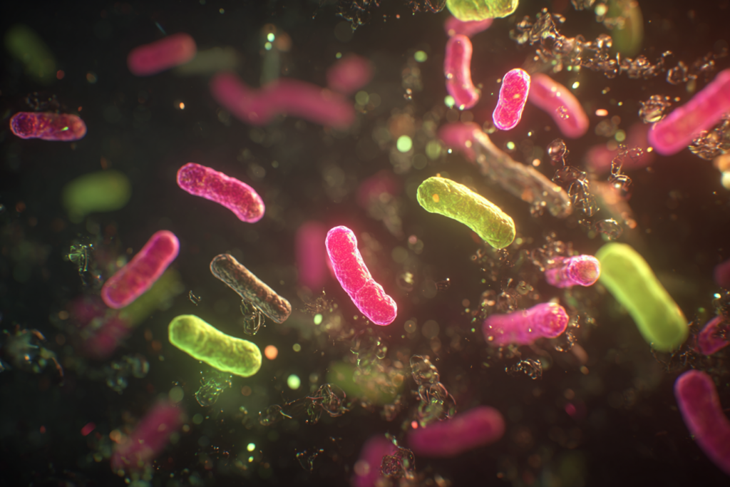 Leuchtende Mikroorganismen und Bakterien